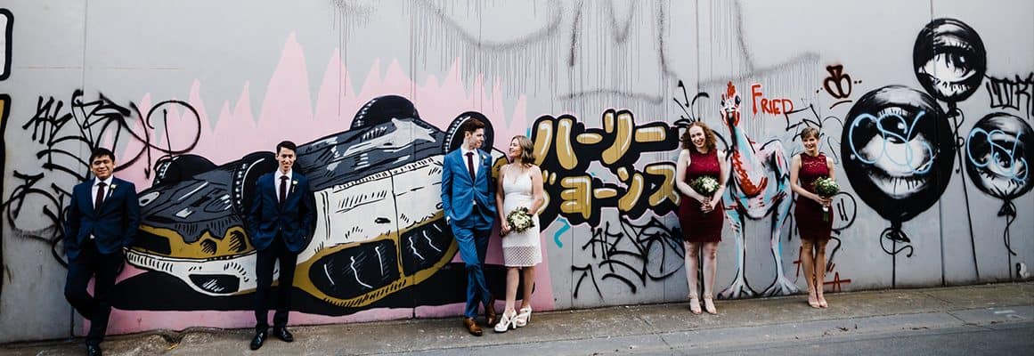 sydney wedding urban laneway venue grafitti